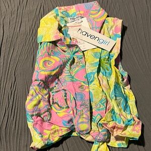 Pink and Yellow Kids Blouse